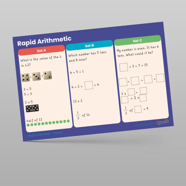 An image of the Spring 2 Week 6 Rapid Arithmetic Resource