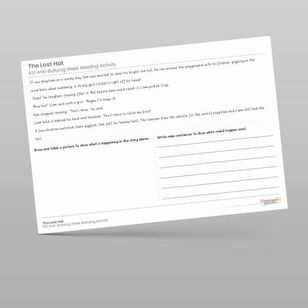 An image of the Anti-Bullying Week Reading Activity Resource