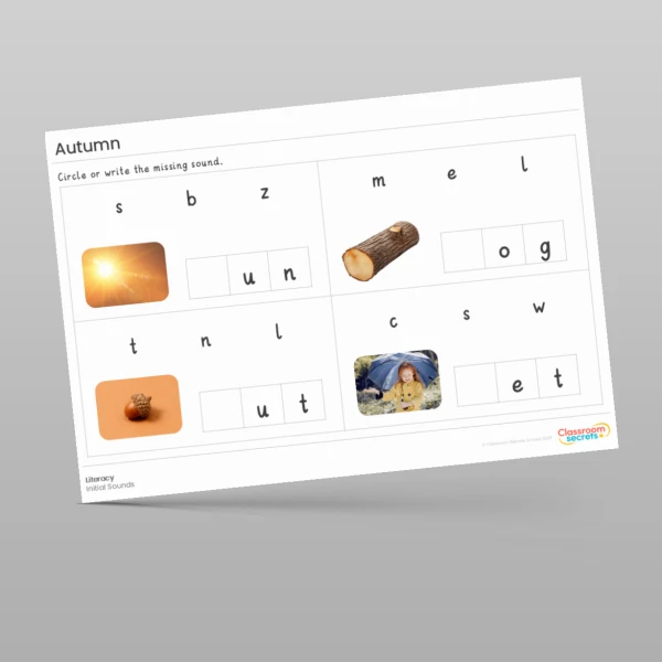 An image of the Autumn Literacy Activities Resource
