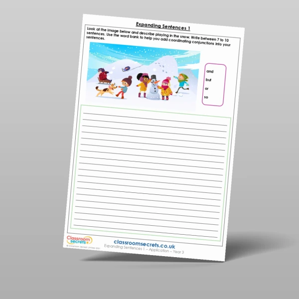 An image of the Expanding Sentences 1 Application Resource