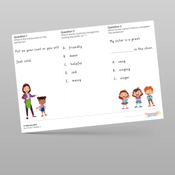 An image of the 5-Minute GPS Summer 2 Week 3 Resource