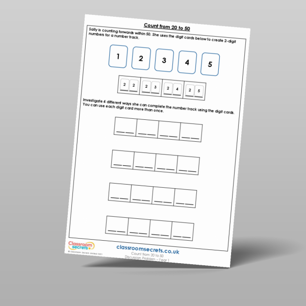 Year 1 Count From 20 To 50 Discussion Problem 2 Resource | Classroom ...