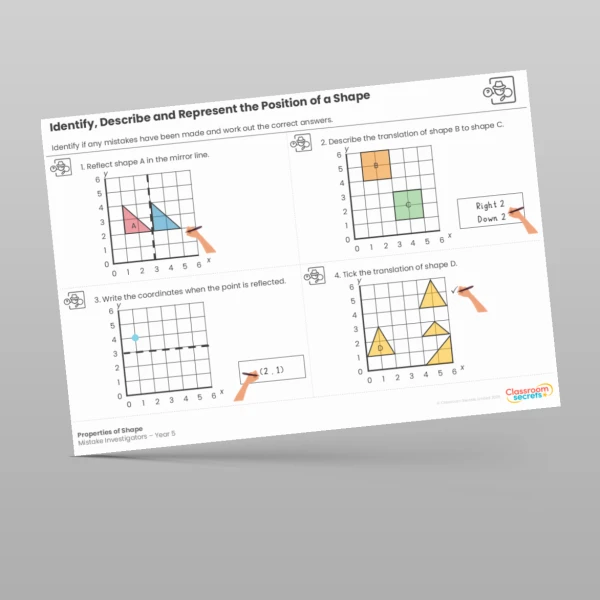 An image of the Properties of Shape Mistake Investigators Resource