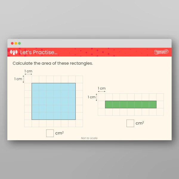 An image of the Area of Rectangles Teaching PPT Resource
