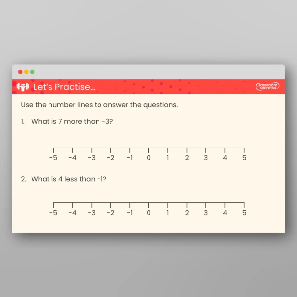 An image of the Negative Numbers Teaching PPT Resource