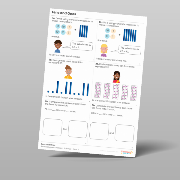 Year 2 Tens And Ones Reasoning And Problem Solving Resource | Classroom ...