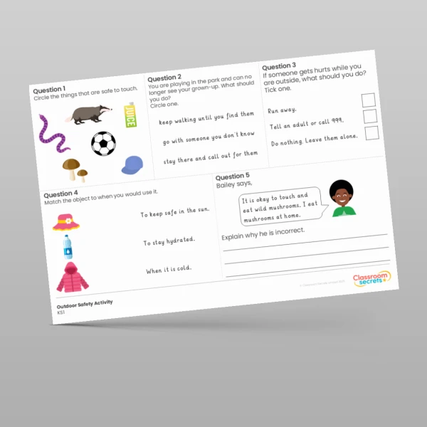 An image of the Outdoor Safety Activity Resource