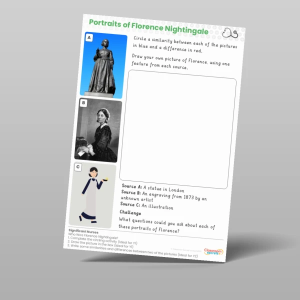 An image of the Lesson 3: Who Was Florence Nightingale? Worksheet Resource
