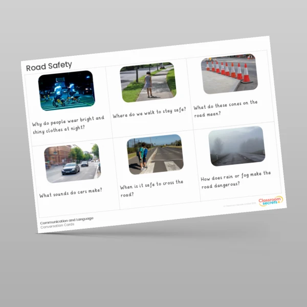 An image of the Road Safety Conversation Cards Resource