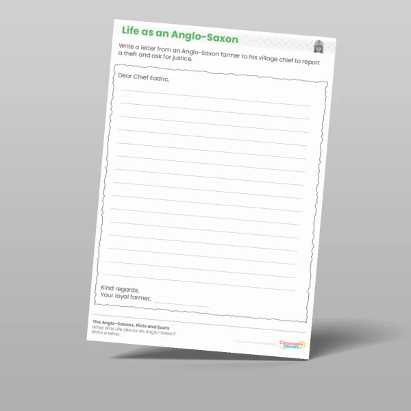 An image of the Lesson 4: What Was Life Like as an Anglo-Saxon? Worksheet Resource