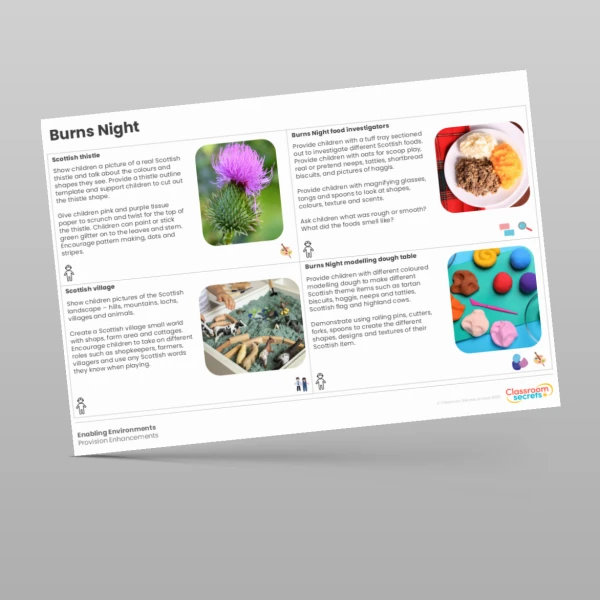 An image of the Burns Night Provision Enhancements Resource