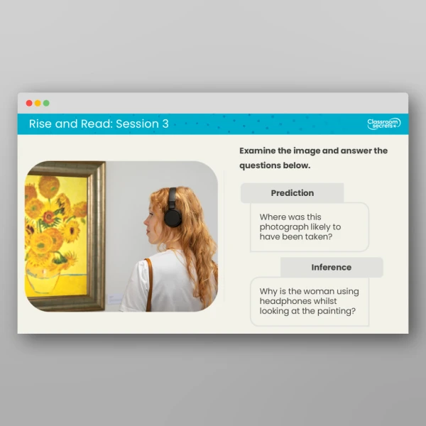 An image of the Rise and Read Van Gogh Resource