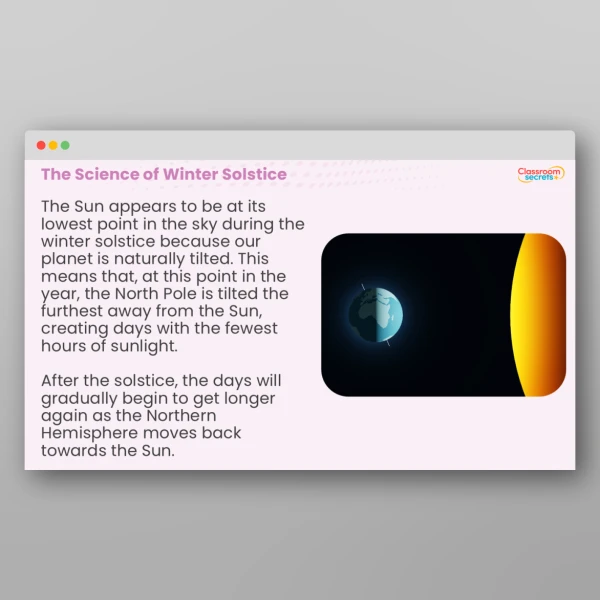 An image of the Winter Solstice Whole School Assembly PPT Resource