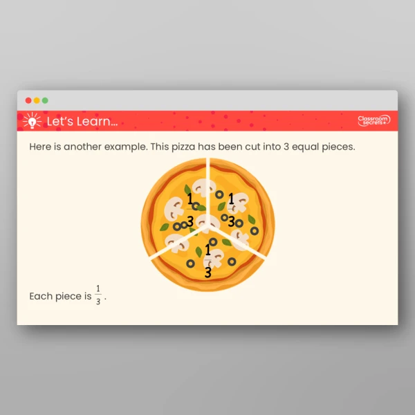 An image of the Non-Unit Fractions Teaching PPT Resource