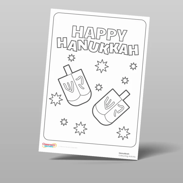 An image of the Hanukkah Colouring Activity 2 Resource