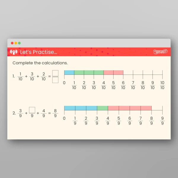 An image of the Add Fractions Teaching PPT Resource