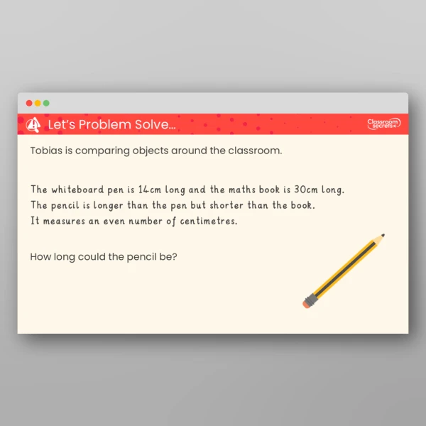 An image of the Compare Lengths and Heights Teaching PPT Resource