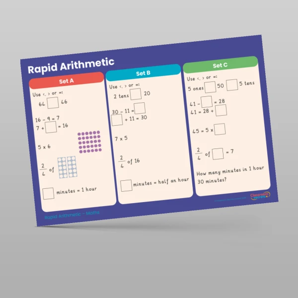 An image of the Summer 1 Week 6 Rapid Arithmetic Resource