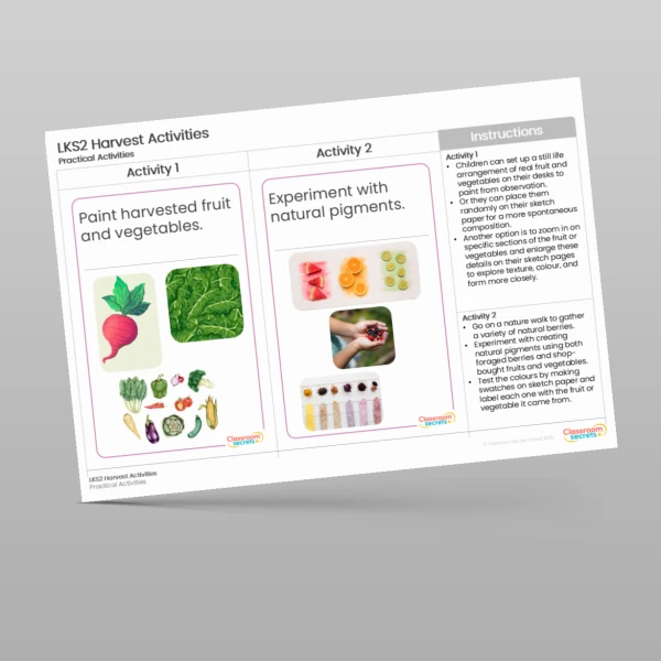 An image of the Harvest Activities Resource