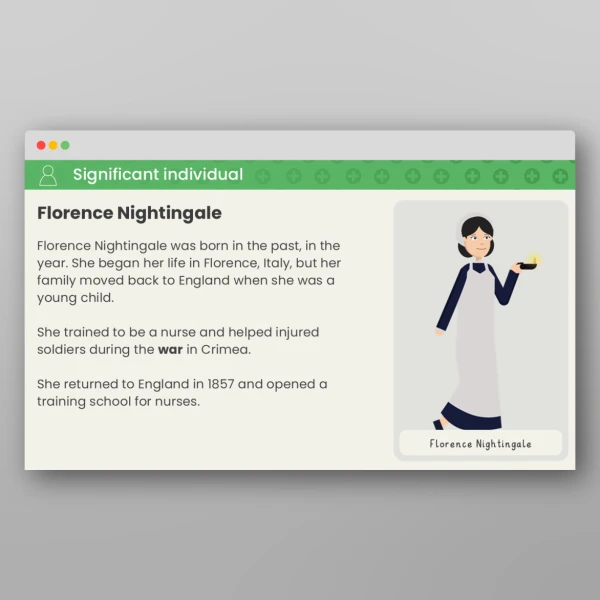 An image of the Lesson 3: Who Was Florence Nightingale? PPT Resource