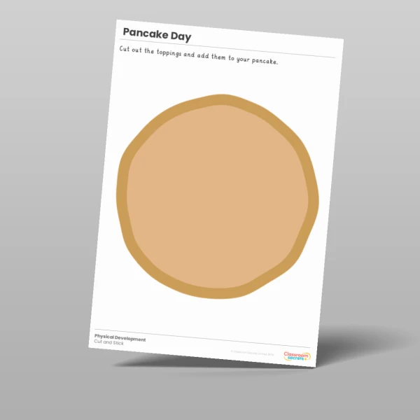 An image of the Pancake Day Cut and Stick Resource