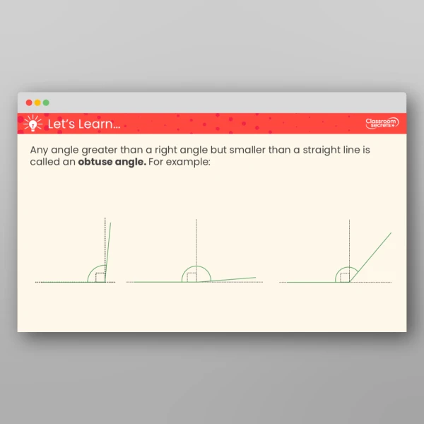 An image of the Classify Angles Teaching PPT Resource