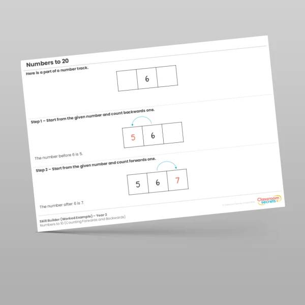 An image of the Numbers to 10 (Counting Forwards and Backwards) Skill Builder Resource