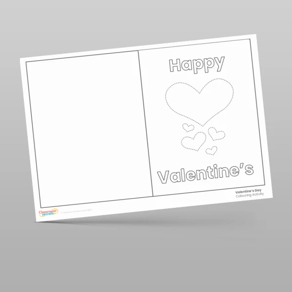 An image of the Valentine's Day Card Templates Resource