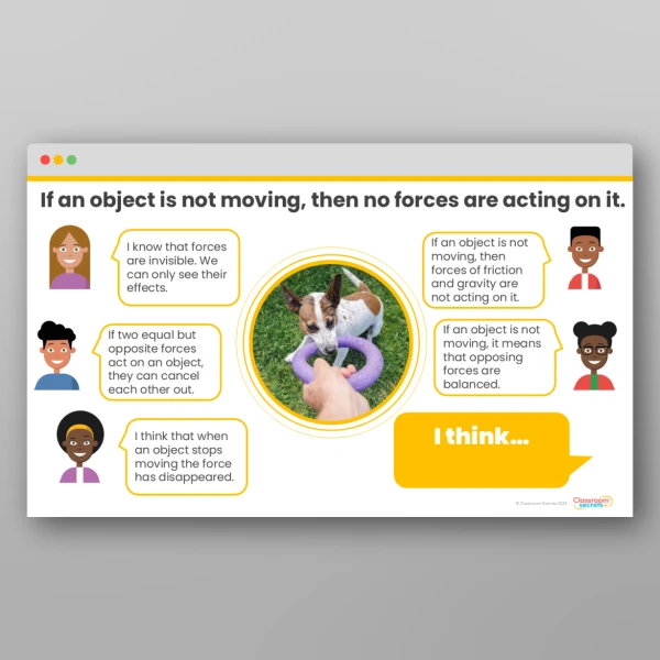 An image of the Forces Concept Cartoons Resource