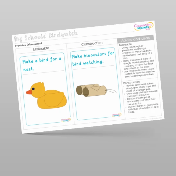 An image of the Free Big Schools' Birdwatch Provision Enhancement Resource