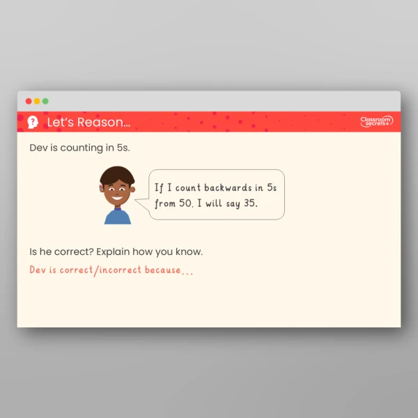 An image of the Count in 5s Teaching PPT Resource