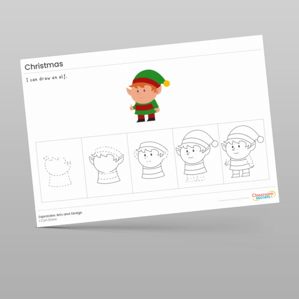 An image of the Christmas I Can Draw Resource