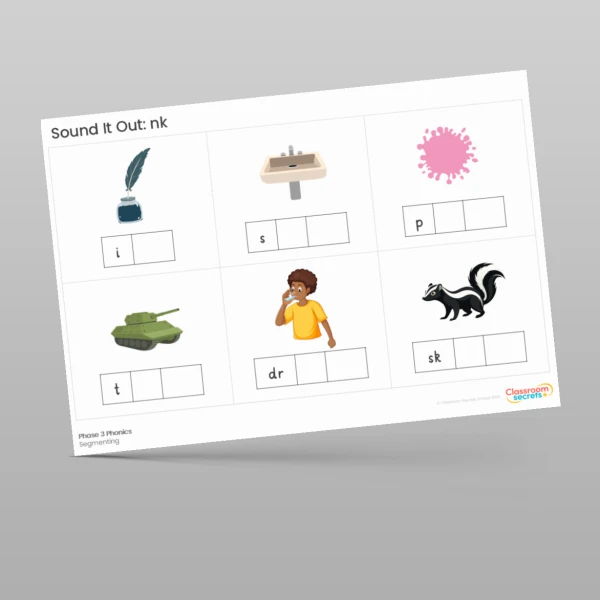 An image of the Phonics Sound It Out: nk Resource