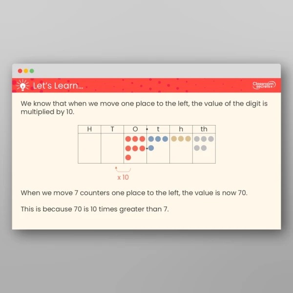 An image of the Multiply by 10, 100 and 1,000 Teaching PPT Resource