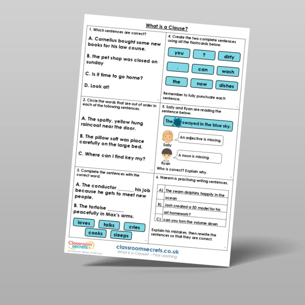 An image of the What is a Clause? Prior Learning Resource