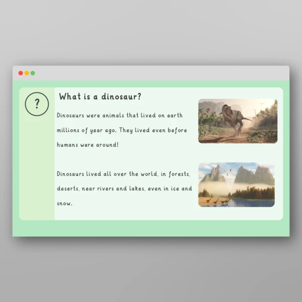 An image of the Dinosaurs Introductory PowerPoint Resource