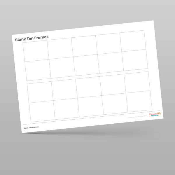 An image of the Blank Ten Frames Resource