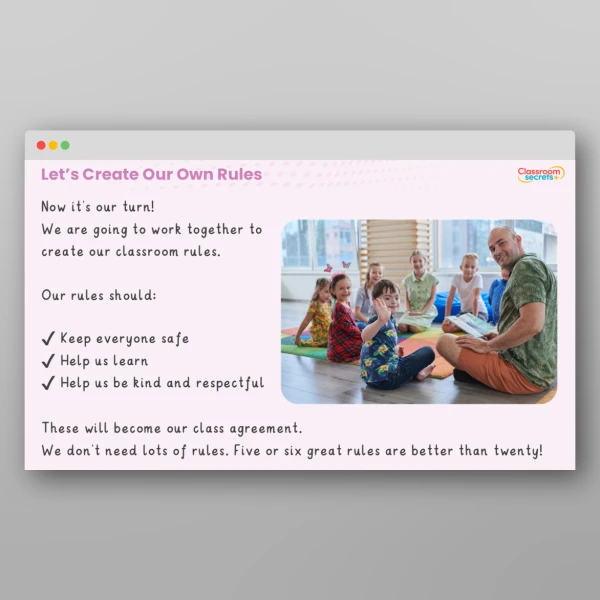 An image of the Classroom Rules PPT Resource