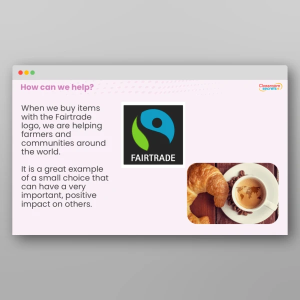 An image of the Fairtrade The Journey of Coffee Teaching PPT Resource