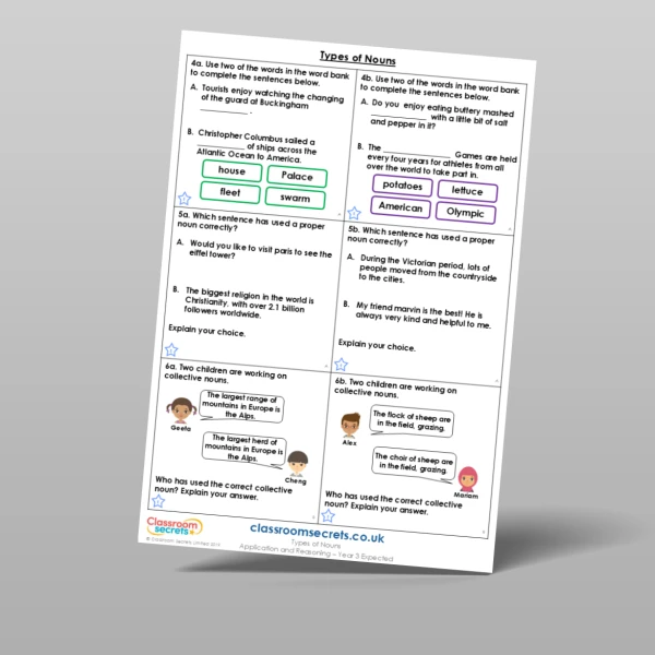 An image of the Types of Nouns Application and Reasoning Resource
