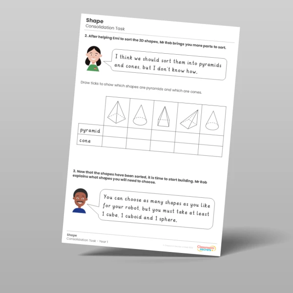An image of the Shape Consolidation Task Resource