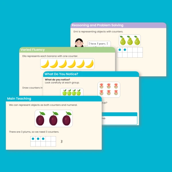 Year 1 Represent Objects Place Value within 10 Teaching PowerPoint