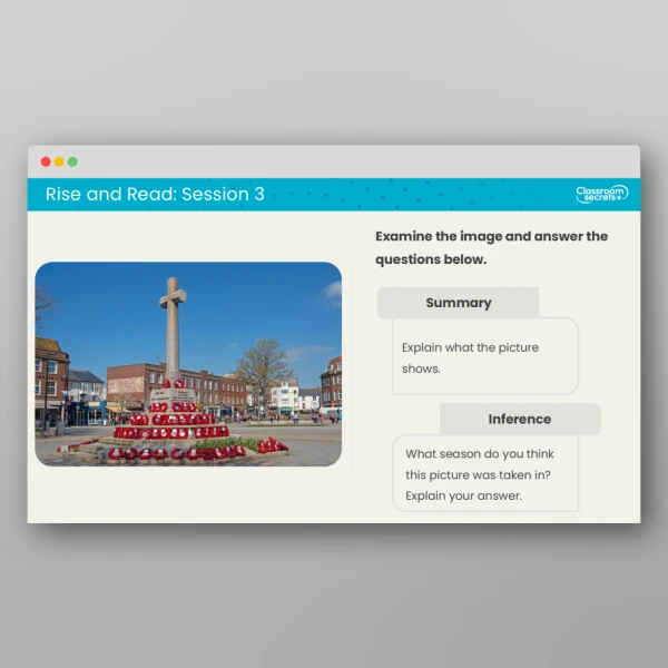 An image of the Rise and Read Remembrance Day Resource