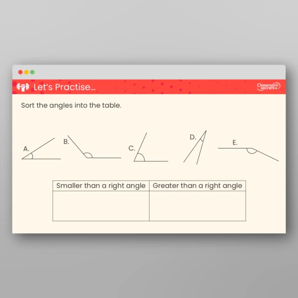 An image of the Compare Angles Teaching PPT Resource