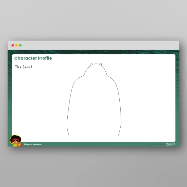 An image of the Billy and the Beast Writing Unit Teaching PPT Resource