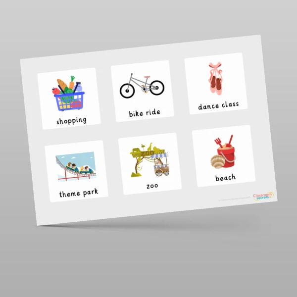 An image of the Daily Visual Timetable for School Holidays Resource