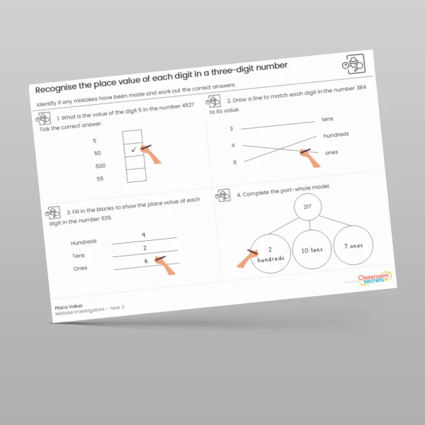 An image of the Place Value Mistake Investigators Resource