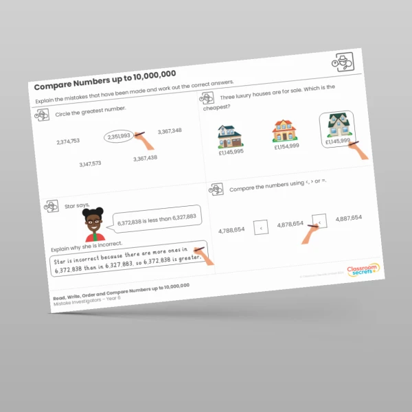 An image of the Place Value Mistake Investigators Resource