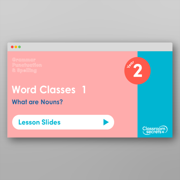 Year 2 What Are Nouns Lesson Slides Resource | Classroom Secrets