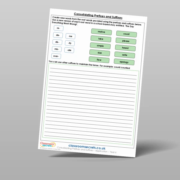 An image of the Consolidating Prefixes and Suffixes Application Resource